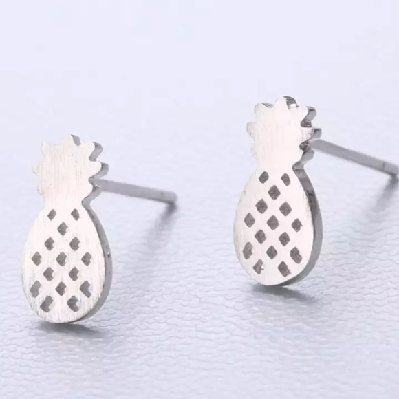 Jewelry - Sterling Silver 925 Pineapple 🍍 Stud Earrings